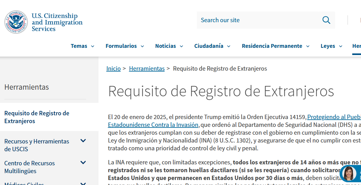Cómo llenar el Registro de Inmigrantes que exige el gobierno de EEUU