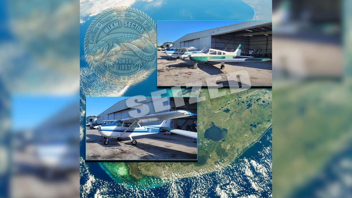 Incautan dos avionetas vinculadas al trágico de drogas en el sur de Florida