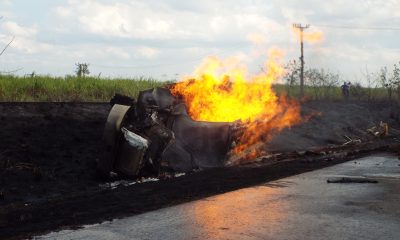 Un muerto en el incendio de un camión cisterna tras accidente en Matanzas