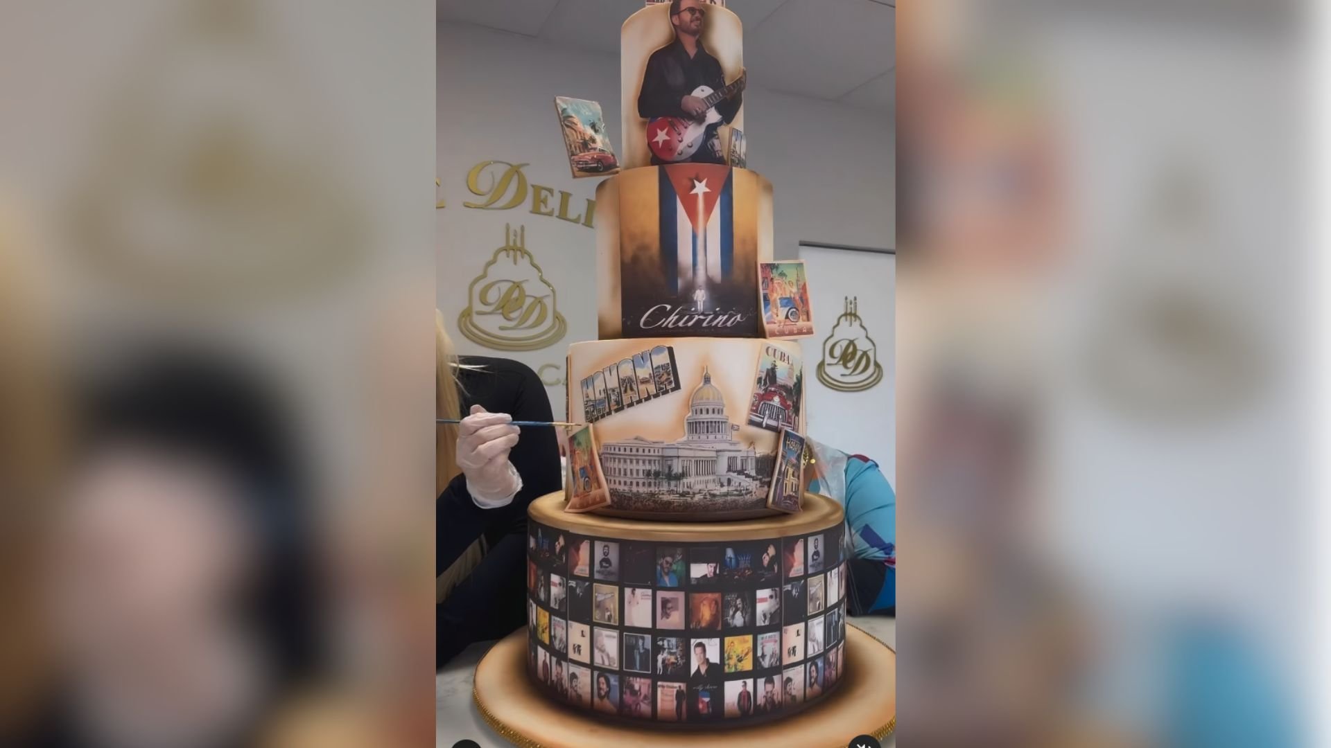 Así fue el pastel de cumpleaños para Willy Chirino