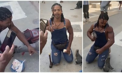El hombre de hierro ayuda a un indigente en Cuba