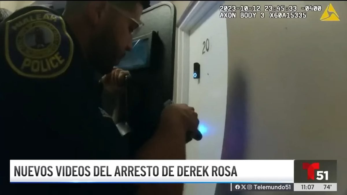 Imágenes inéditas del arresto de Derek Rosa joven acusado de matricidio en Hialeah