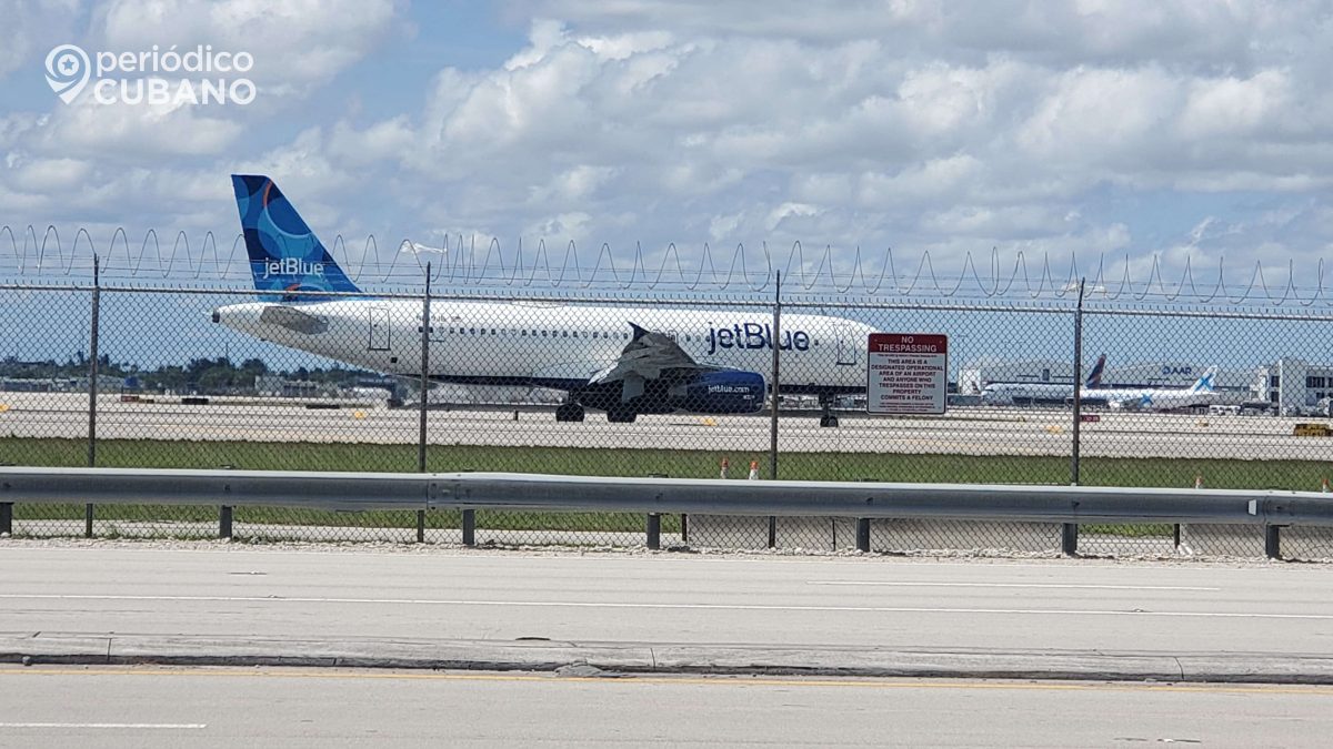 Los jóvenes viajaron en el tren de aterrizaje.