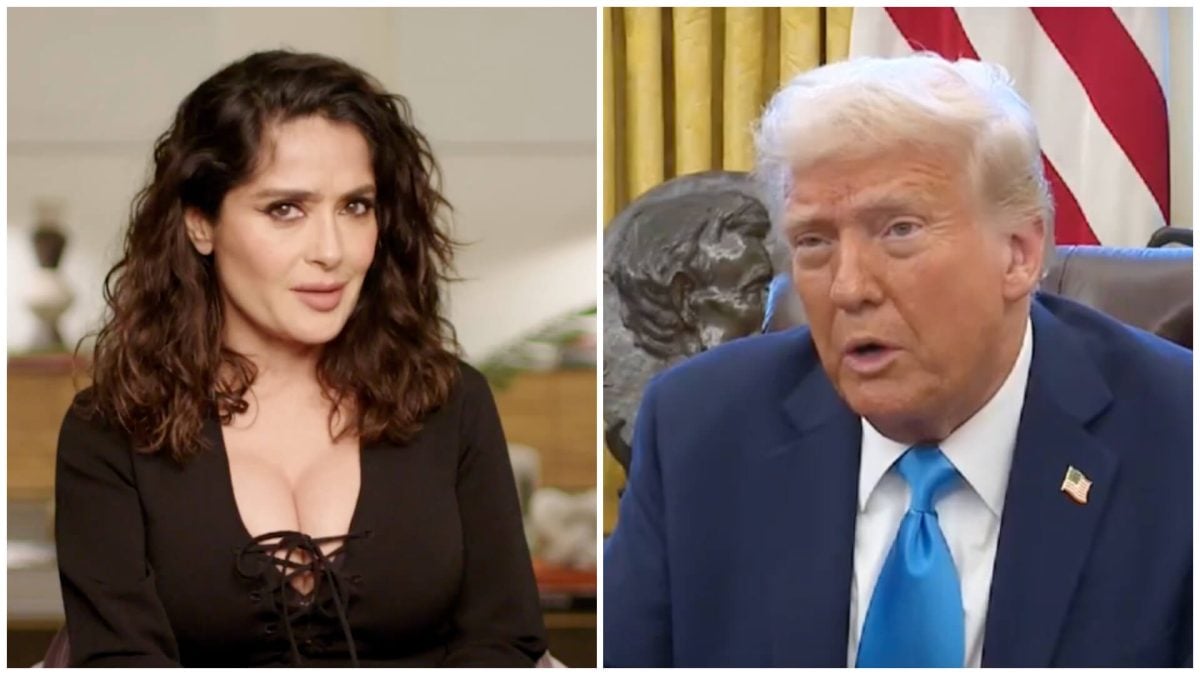 alma Hayek y Donald Trump