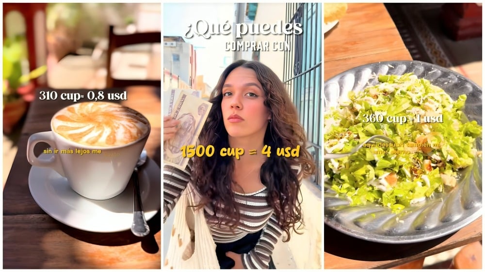Tiktoker cubana muestra cuánto puede comprarse con 1500 CUP en una cafetería cubana