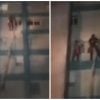 Joven ladrón robando en un quinto piso (1)