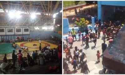 Pelea entre padres durante una competencia de lucha infantil en Santiago de Cuba (1)
