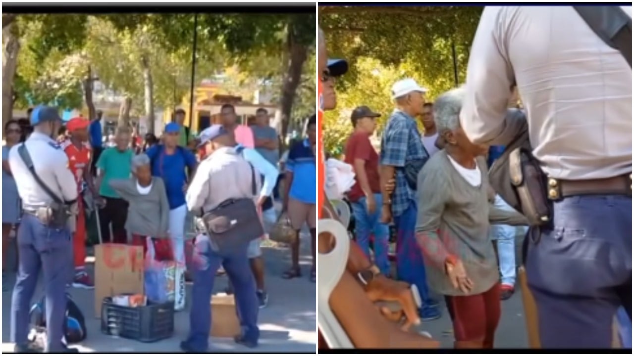 Policía le quita todo a una anciana que vendía refrescos en las calles de La Habana