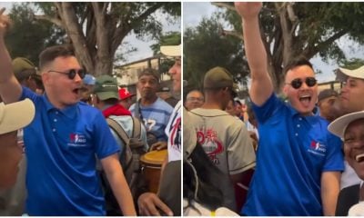 Sandro Castro se aparece en el Primero de Mayo, pero no lleva Cristash
