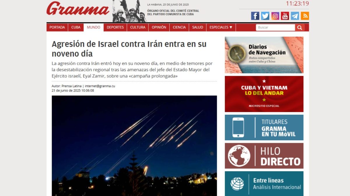 Cuba condena a Israel