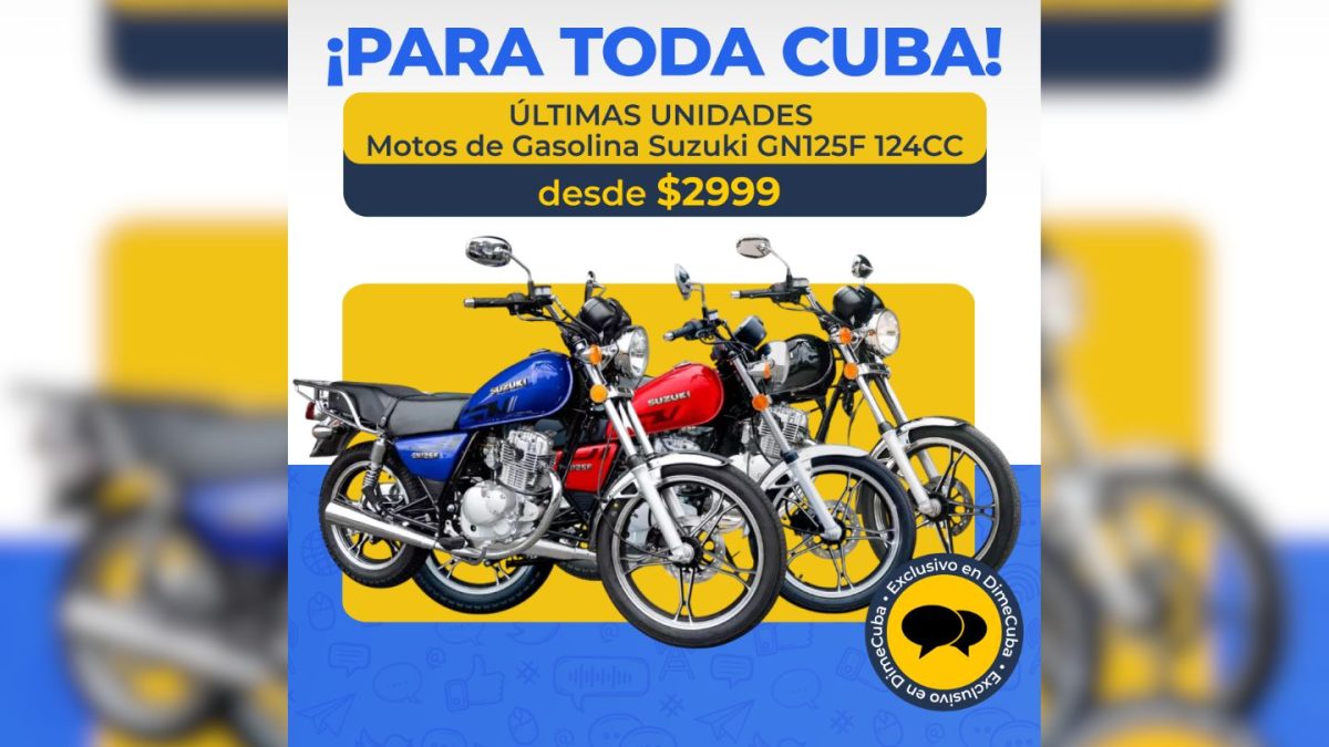En venta la últimas unidades de la motocicleta Suzuki GN125F para enviar a Cuba