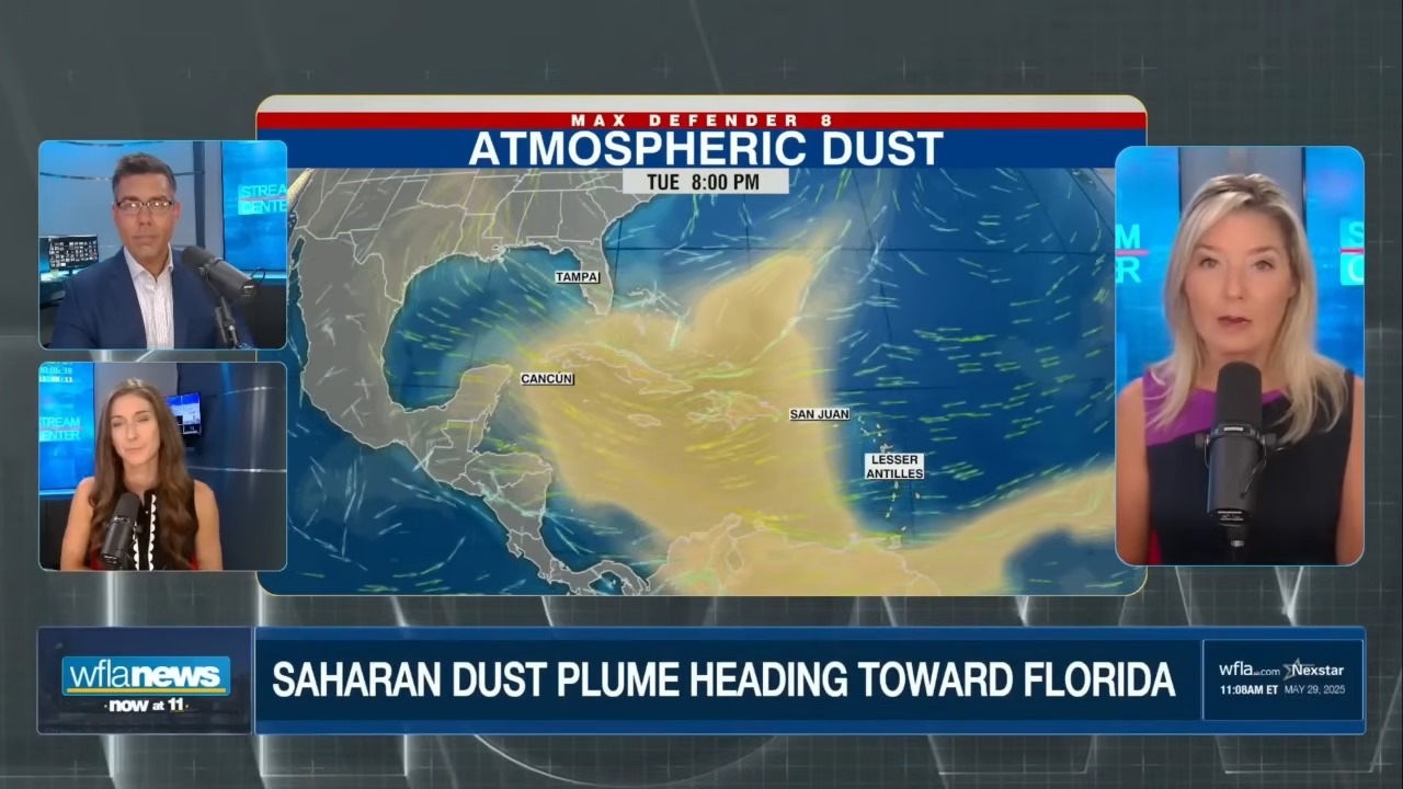 Gigantesca nube de polvo del Sahara avanza hacia Cuba y Florida