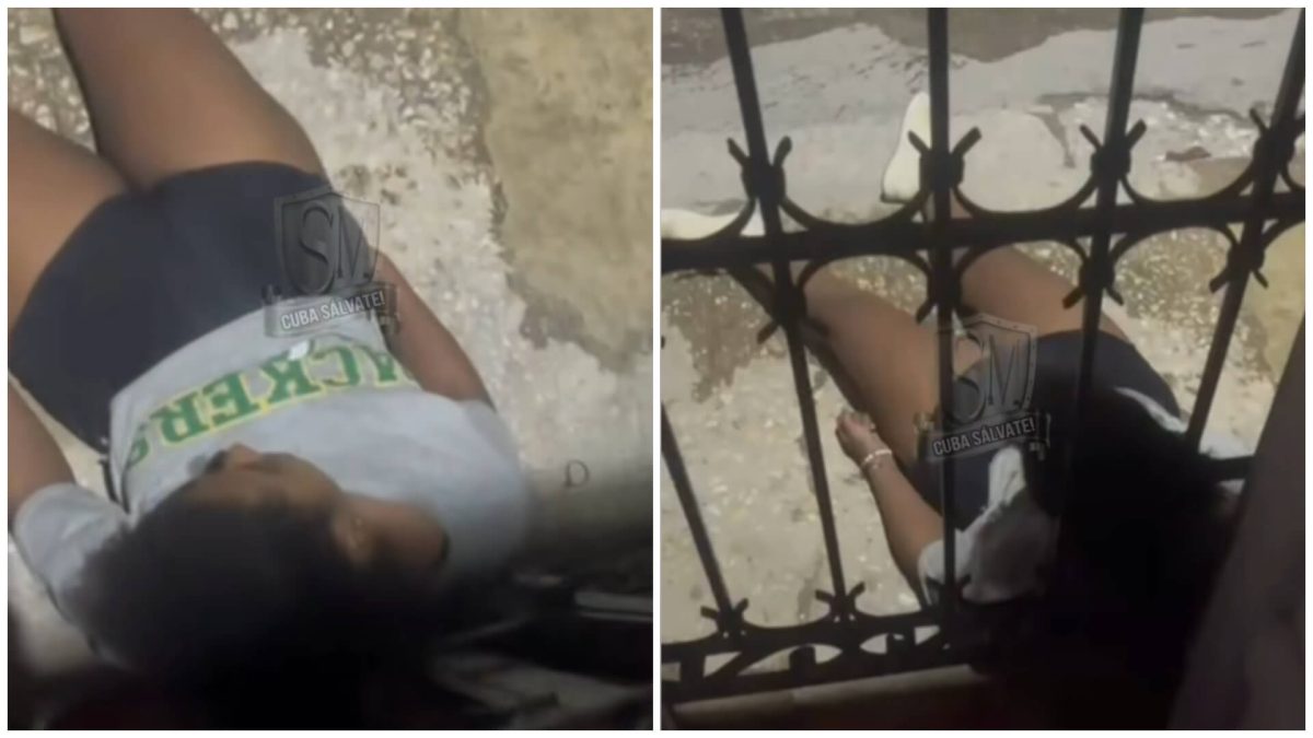 Joven drogada en barrio de La Habana (1)