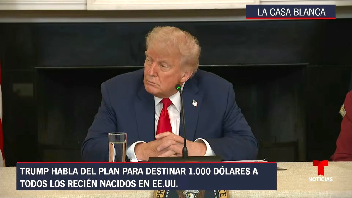Trump promueve cuentas con 1.000 dólares de fondos públicos para bebés