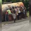 Volcadura de pipa en Santiago de Cuba chofer muere y vecinos aprovechan para llevarse aceite