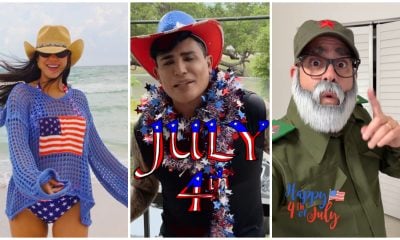Artista e influencers cubanos celebraron el 4 de Julio