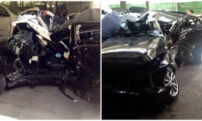 Auto de Seidy La Niña destruido