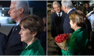 Díaz-Canel y su esposa Lis Cuesta llegan de visita a Brasil