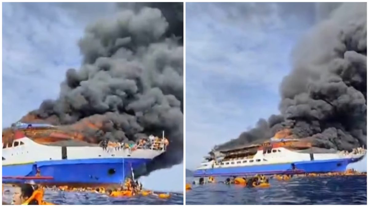 Mueren tres personas en el aterrador incendio de un ferry en aguas de indonesia