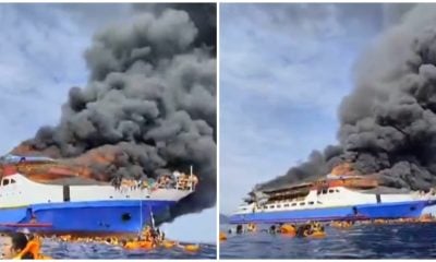 Mueren tres personas en el aterrador incendio de un ferry en aguas de indonesia