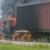 Se incendia camión de Mipyme cargado de cerveza en la carretera central 2
