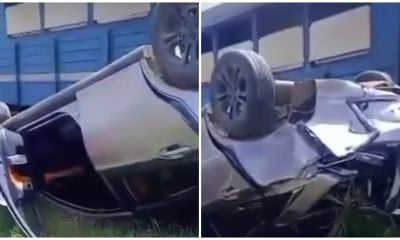 Tren choca con carro