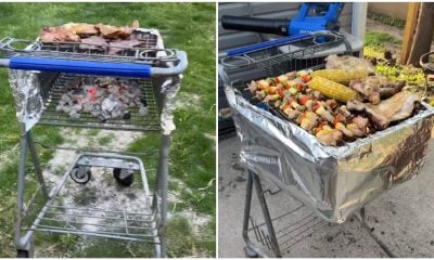 Viral en TikTok: Cubana arma una parrilla para asar con un carrito de Walmart
