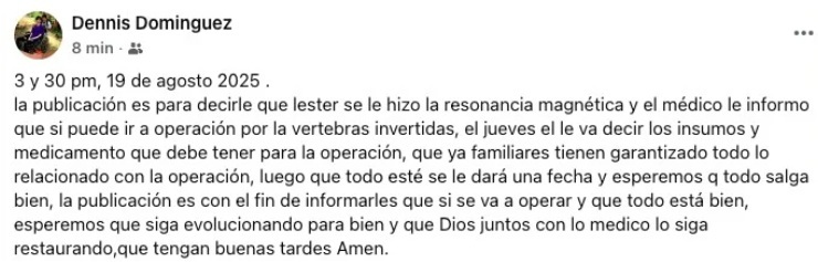 Léster Domínguez será sometido a una operación que mejorar su condición física