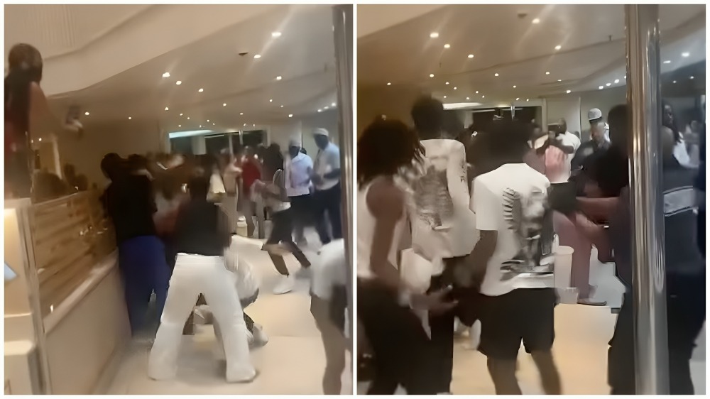 Pelea en crucero en altamar