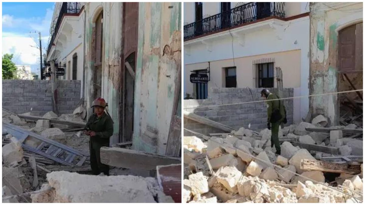 Robo de vigas provoca derrumbe de un edificio deteriorado en Cárdenas (1)