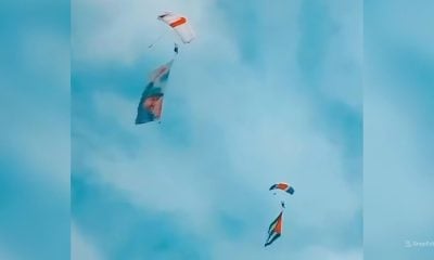 Salto en paracaídas nieto de Fidel Castro