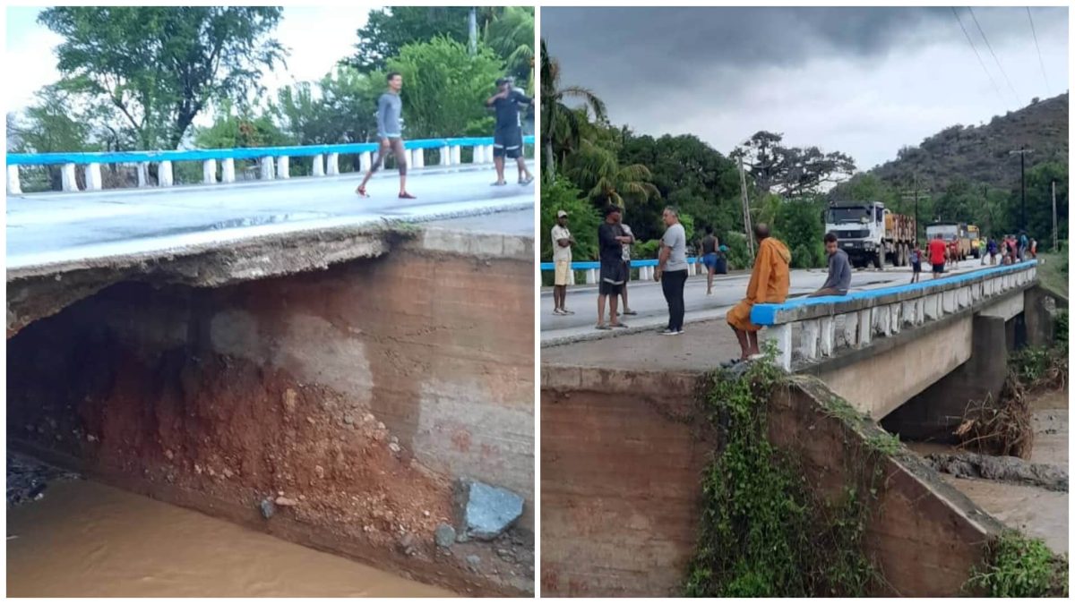 Derrumbe de puente en Guamá