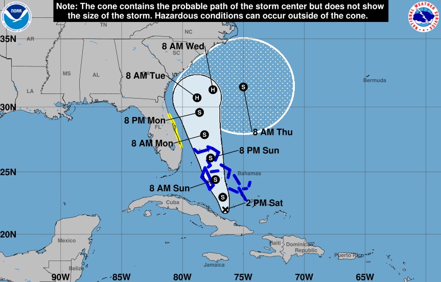 Establecen alerta de tormenta tropical para algunos condados de Florida