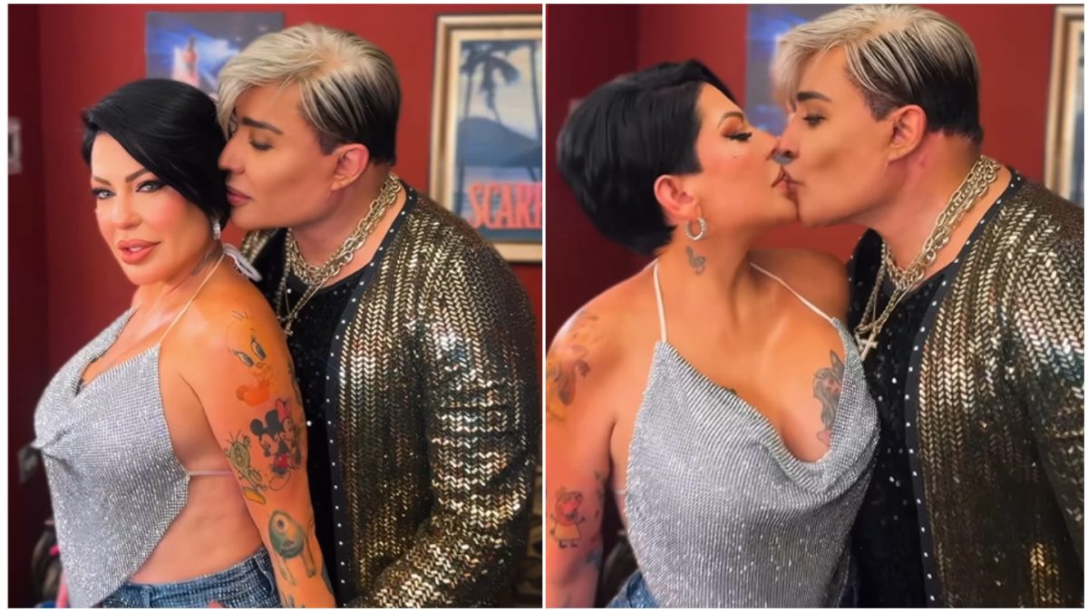 La Diosa y Eduardo Antonio se besan