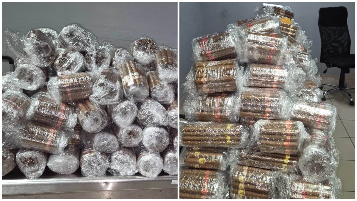 Tabacos decomisados por la aduana