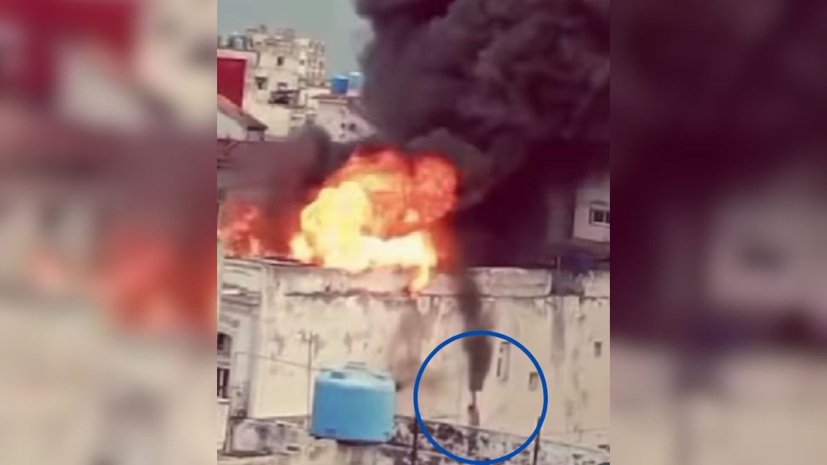 Una persona salta al vacío para escapar de un incendio en Centro Habana