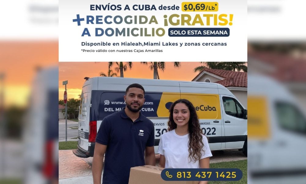 Recogida gratis a domicilio de paquetes para enviar a Cuba a un costo desde 0.69 USD la libra