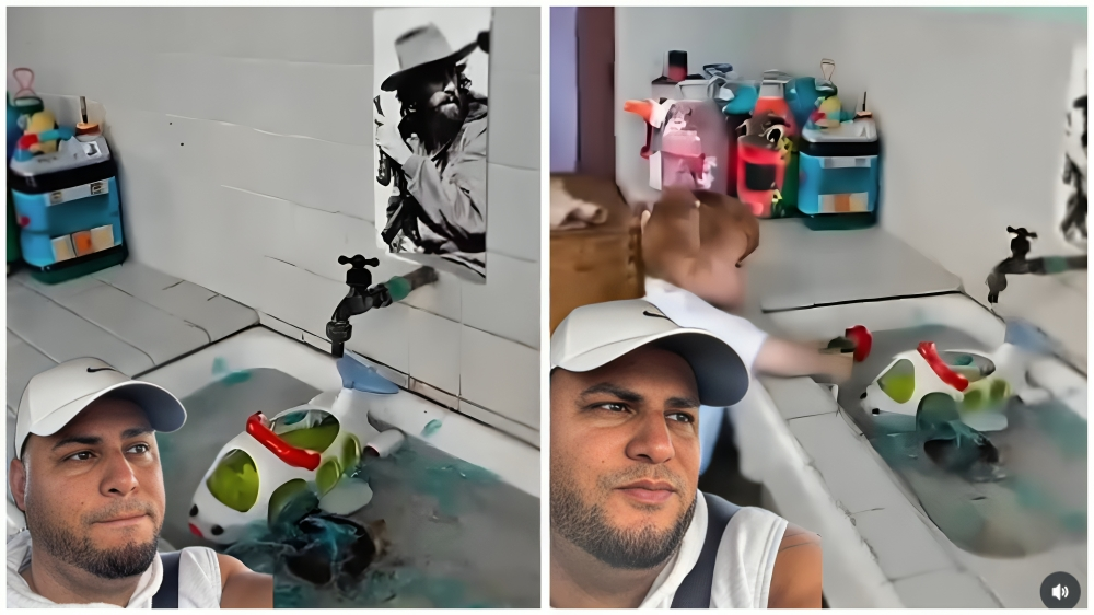 Maestra cubana recrea el tributo a Camilo Cienfuegos con un lavadero y un avión de juguete