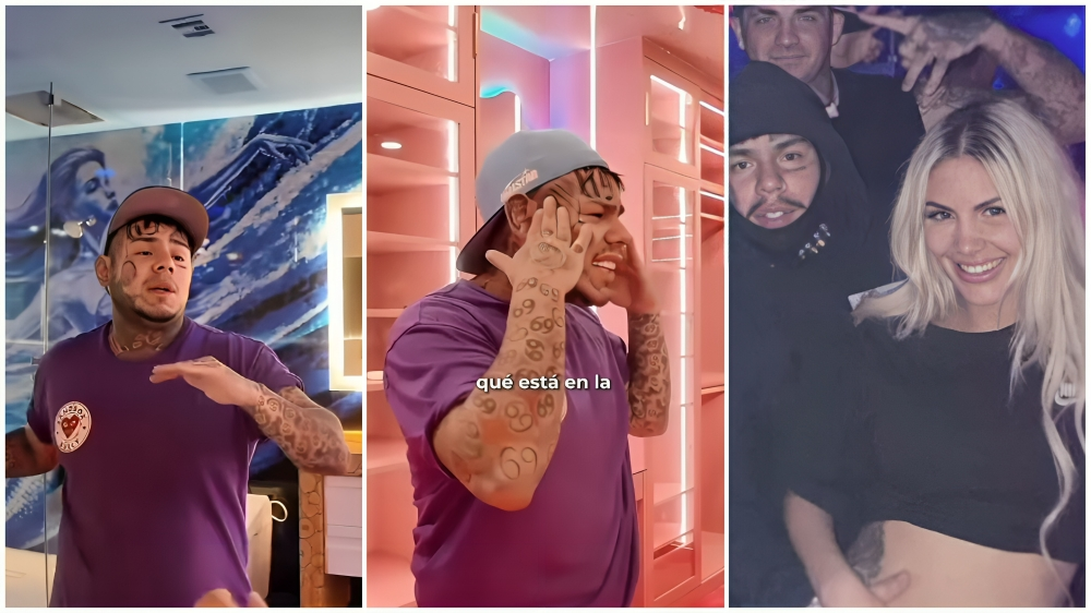 Tekashi presume sus lujos en arresto domiciliario junto a su novia cubana