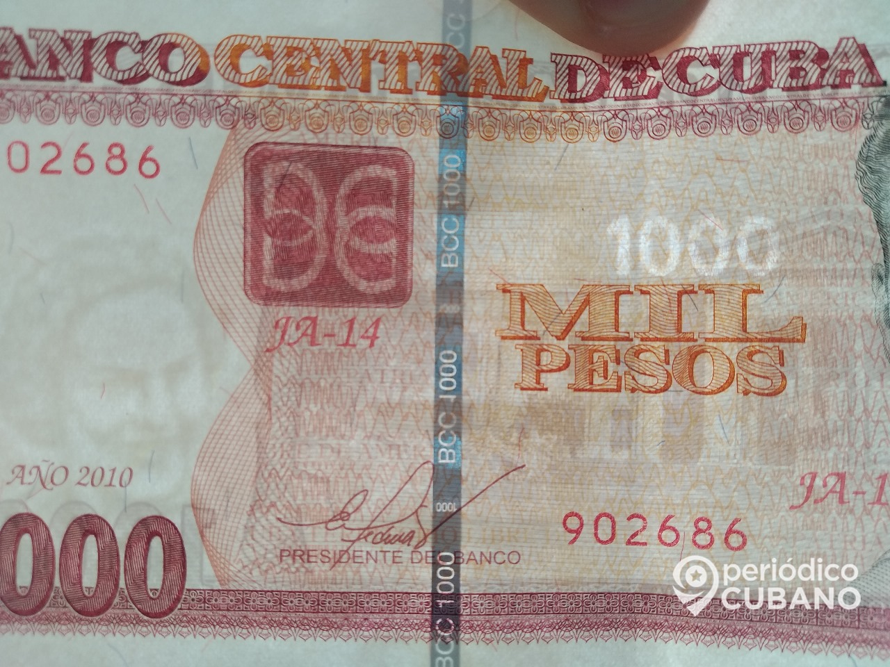 Banco Central de Cuba anuncia circulación de un nuevo billete de 1.000 CUP