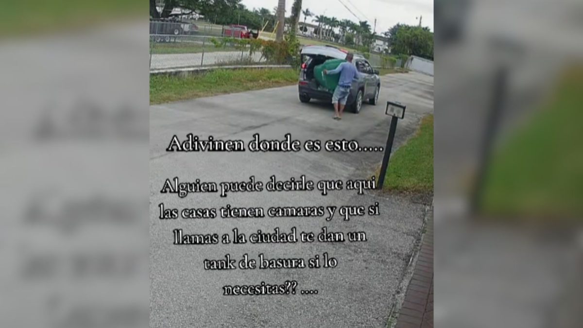 Cubano captado cuando robaba un contenedor de basura en Estados Unidos