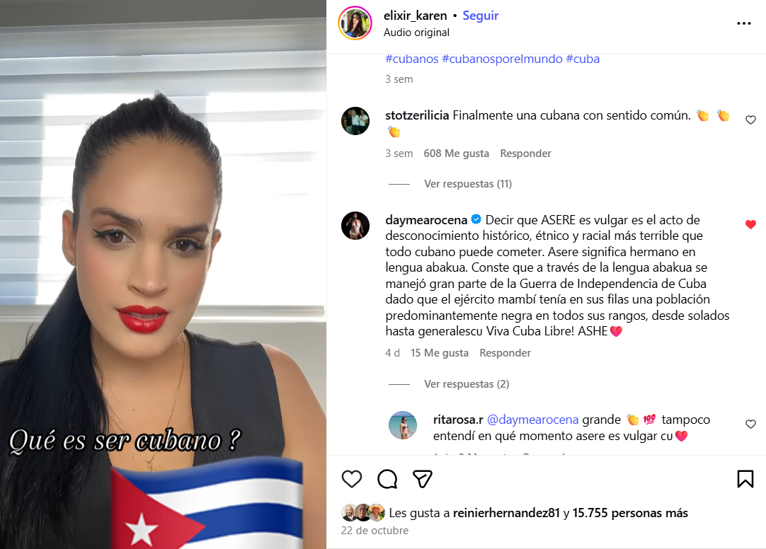 Karen Hernández cuestiona el saludo “Asere, qué bolá” y desata un debate sobre identidad cubana