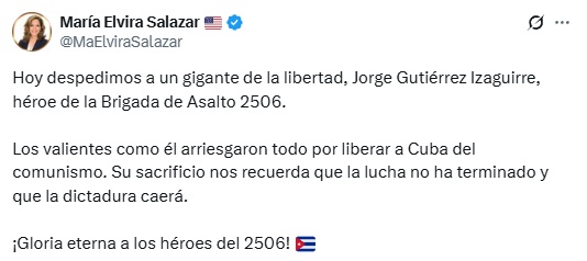 Fallece el exmiembro de la Brigada 2506 Jorge Gutiérrez Izaguirre en Miami