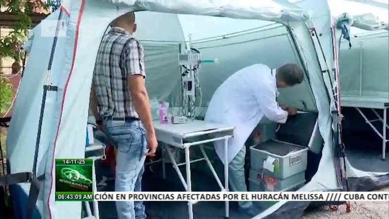 Instalan en Granma un hospital de campaña donado por India para enfrentar la crisis