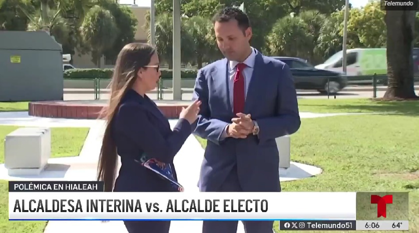 Polémica entre Bryan Calvo y Jacqueline García-Roves por la transición del poder en Hialeah