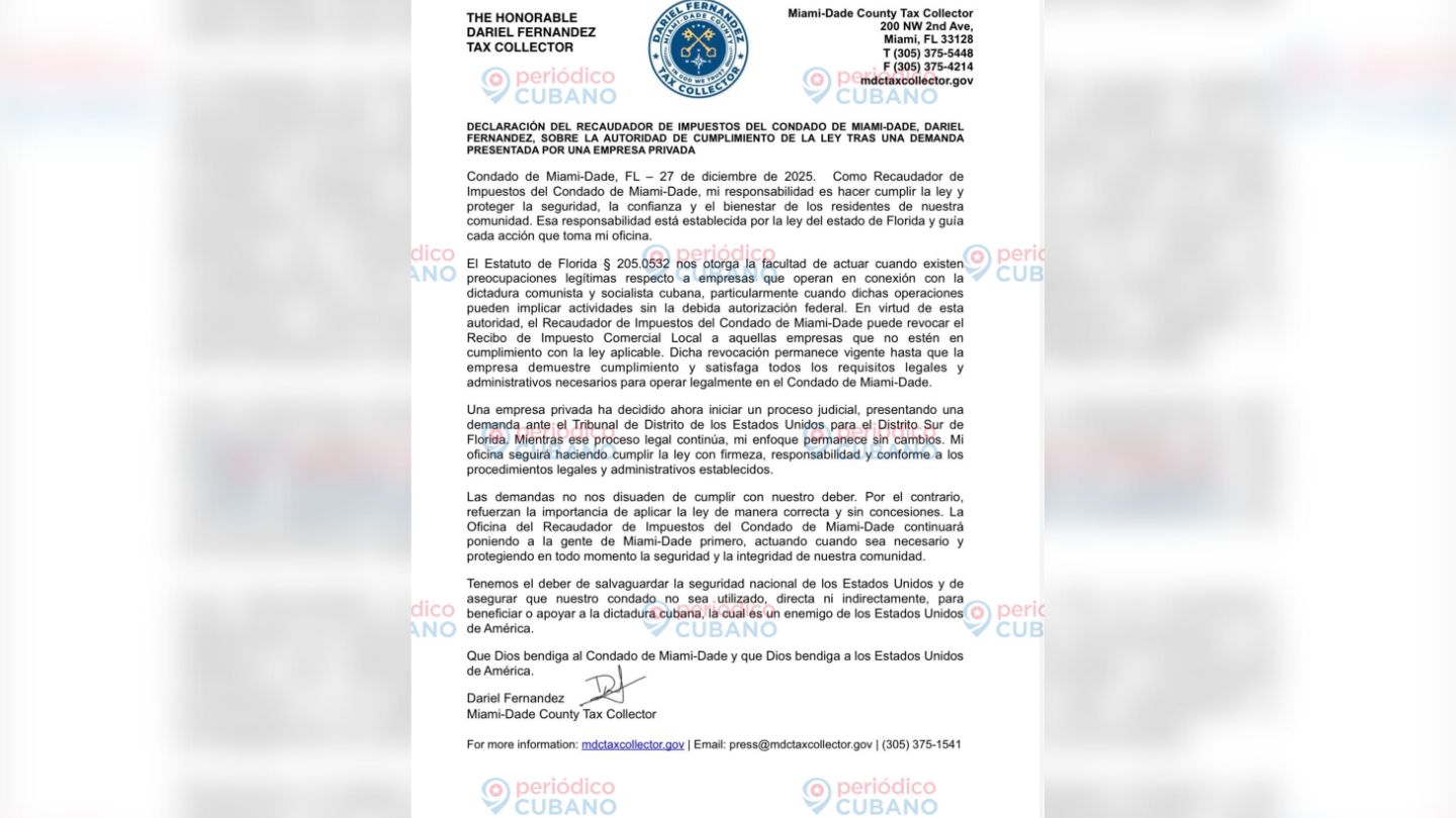 Empresa decide demandar a Miami-Dade por revocación de licencias de funcionamiento