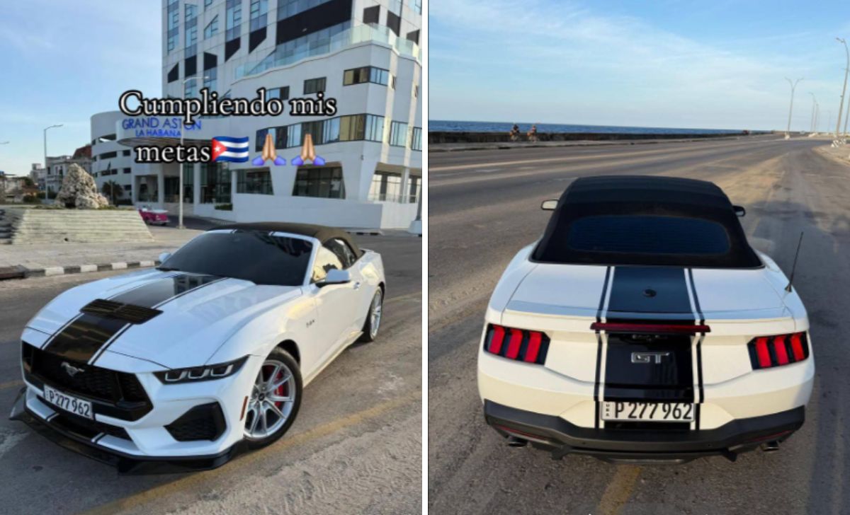 Ford Mustang GT descapotable malecón de La Habana