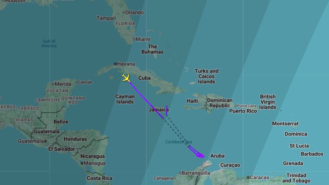 Avión no comercial con matrícula cubana no pudo aterrizar en Venezuela