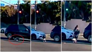 Bebé se cae del carro