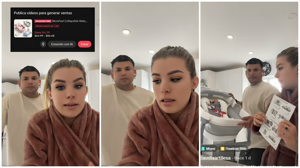 Seguidores perciben la tristeza de Claudia Artiles durante una grabación para TikTok Shop